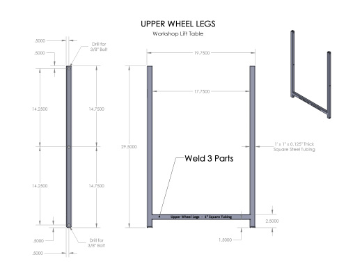 DIY Lift Table自制升降台模型3D图纸 Solidworks设计(1)缩略图